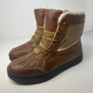 Nautica Men's Lockview Duck Boots - Brown/Tan - Size 11 - Winter Snow Boots